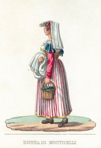 Donna Di Monticelli (kolorowy grawerunek) autorstwa Italian School