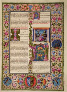 Fol.236r Otwarcie do Księgi Apokalipsy, z Biblii Borso d
