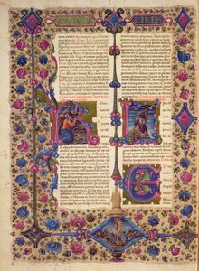Fol.52v Otwarcie do Księgi Proroka Barucha, z Biblii Borso d