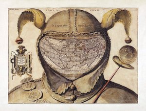 Mapa świata Czapka głupca, c.1590 (rycina) autorstwa Italian School