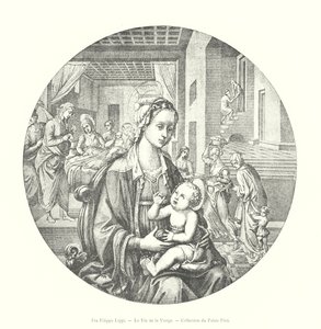 Fra Filippo Lippi, The Life of the Virgin, Pitti Palace Collection (rycina) autorstwa Italian School