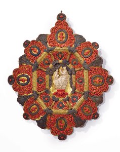Rama z płaskorzeźbą Matki Boskiej z Dzieciątkiem, Trapani, koniec XVII w. autorstwa Italian School