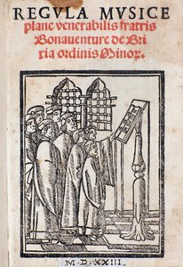 Frontyspis z Regula musica Bonaventury da Brescia (ok. 1452-ok. 1517) autorstwa Italian School