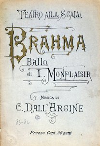 Frontyspis baletu Brahma autorstwa Monplaisira i dell