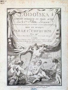 Frontyspis Lodoiska, dzieło Luigi Cherubini autorstwa Italian School