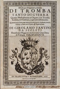 Frontispiece of Way do nauki gry na trąbce metoda nauki gry na trąbce Girolamo Fantini (1600-1675) autorstwa Italian School