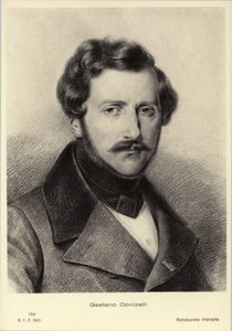 Gaetano Donizetti, włoski kompozytor (1797-1848) autorstwa Italian School