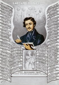 Gaetano Donizetti, włoski kompozytor (1797-1848) autorstwa Italian School