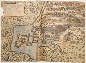 Widok ogólny bitwy pod Szigetvar, 1566