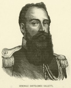 Generał Bartolomeo Galletti (Grawerowanie) autorstwa Italian School