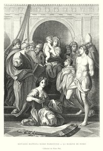 Giovanni Battista Rosso Fiorentino, La Madone de Rosso, Collection du Palais Pitti (grafika) autorstwa Italian School