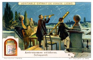 Giovanni Schiaparelli, Obserwacja nieba (druk) autorstwa Italian School