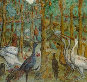 Gli alberi suderanno sangue (Drzewa pocą się krwią), fragment Objawienia Jana autorstwa Italian School
