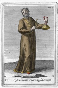 Święty instrument ormiański: instrument muzyczny podobny do dzwonu. Rycina z „Gabinetto Armonico pieno d