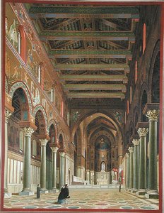 Wnętrze Duomo di Monreale, Sycylia autorstwa Italian School