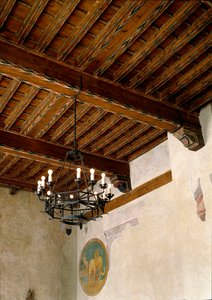 Widok wnętrza ratusza (Palazzo degli Anziani) autorstwa Italian School