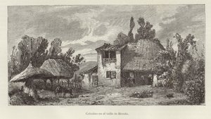Włochy - domki w dolinie rzeki Brenta autorstwa Italian School