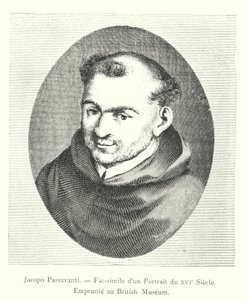 Jacopo Passavanti, Faksymile portretu z XVI wieku, zapożyczone z British Museum (rycina) autorstwa Italian School