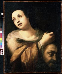 „Judyta przedstawiająca głowę Holofernesa” (Judyta z głową Holofernesa) Malarstwo szkoły włoskiej XVII wieku Muzeum Sztuki Michaiła Kroszyckiego, Sewastopol (Sewastopol) Ukraina autorstwa Italian School