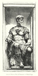 Julien de Medici, Duc de Nemours, Michel-Ange (grafika) autorstwa Italian School