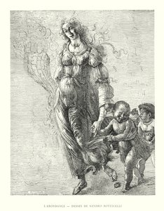 Obfitość, rysunek Sandro Botticellego (grafika) autorstwa Italian School