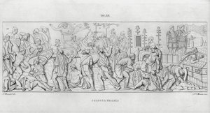 La Colonna Trajana, Kolumna Trajana (rycina) autorstwa Italian School