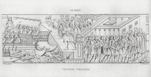 La Colonna Trajana, Kolumna Trajana (rycina) autorstwa Italian School
