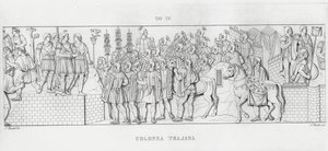 La Colonna Trajana, Kolumna Trajana (rycina) autorstwa Italian School