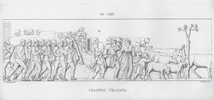 La Colonna Trajana, Kolumna Trajana (rycina) autorstwa Italian School