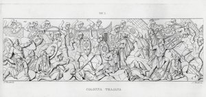 La Colonna Trajana, Kolumna Trajana (rycina) autorstwa Italian School
