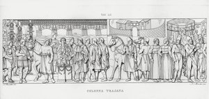 La Colonna Trajana, Kolumna Trajana (rycina) autorstwa Italian School