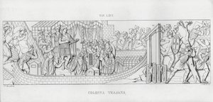 La Colonna Trajana, Kolumna Trajana (rycina) autorstwa Italian School