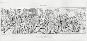 La Colonna Trajana, Kolumna Trajana (rycina) autorstwa Italian School