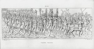 La Colonna Trajana, Kolumna Trajana (rycina) autorstwa Italian School