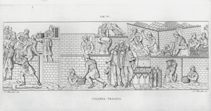 La Colonna Trajana, Kolumna Trajana (rycina) autorstwa Italian School