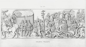 La Colonna Trajana, Kolumna Trajana (rycina) autorstwa Italian School