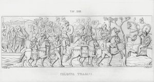 La Colonna Trajana, Kolumna Trajana (rycina) autorstwa Italian School