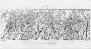 La Colonna Trajana, Kolumna Trajana (rycina) autorstwa Italian School