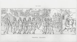 La Colonna Trajana, Kolumna Trajana (rycina) autorstwa Italian School