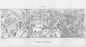 La Colonna Trajana, Kolumna Trajana (rycina) autorstwa Italian School