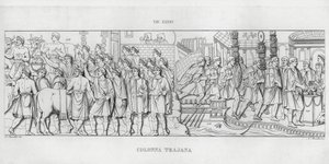 La Colonna Trajana, Kolumna Trajana (rycina) autorstwa Italian School