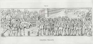 La Colonna Trajana, Kolumna Trajana (rycina) autorstwa Italian School