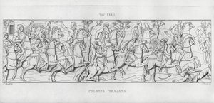 La Colonna Trajana, Kolumna Trajana (rycina) autorstwa Italian School