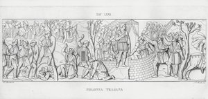 La Colonna Trajana, Kolumna Trajana (rycina) autorstwa Italian School