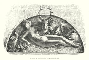 Diana z Fontainebleau, autorstwa Benvenuto Cellini (grafika) autorstwa Italian School