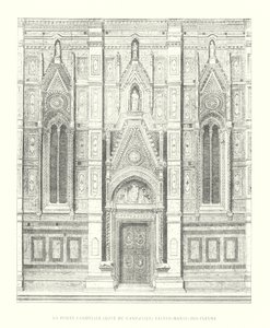 Brama Kanoniczna, Cote du Campanile, Sainte-Marie-des-Fleurs (rycina) autorstwa Italian School