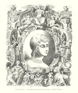 Laure de Noves, Faksymile portretu z XVI wieku, British Museum (rycina) autorstwa Italian School