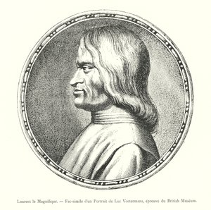 Lawrence Wspaniały, faksymile portretu Luca Vostermansa, dowód z British Museum (rycina) autorstwa Italian School