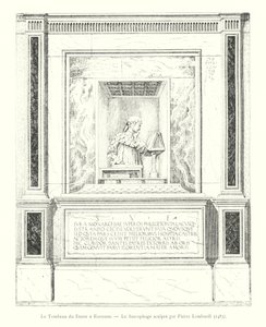 Grób Dantego w Rawennie, sarkofag dłuta Pietro Lombardi autorstwa Italian School