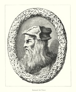Leonard de Vinci (grafika) autorstwa Italian School